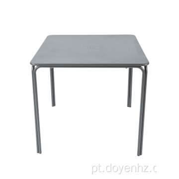 Mesa desdobrável quadrada de metal de 80 cm com tampo de mesa padrão